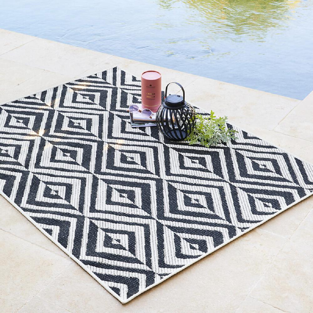 hesperide Tapis extérieur et intérieur COLOR Noir & Blanc