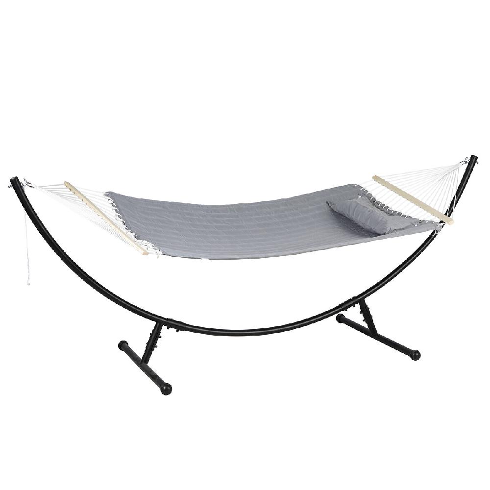 Hesperide Toile De Hamac Matelassé AKIO Gris Perle + 1 Pied Réglable PANAO