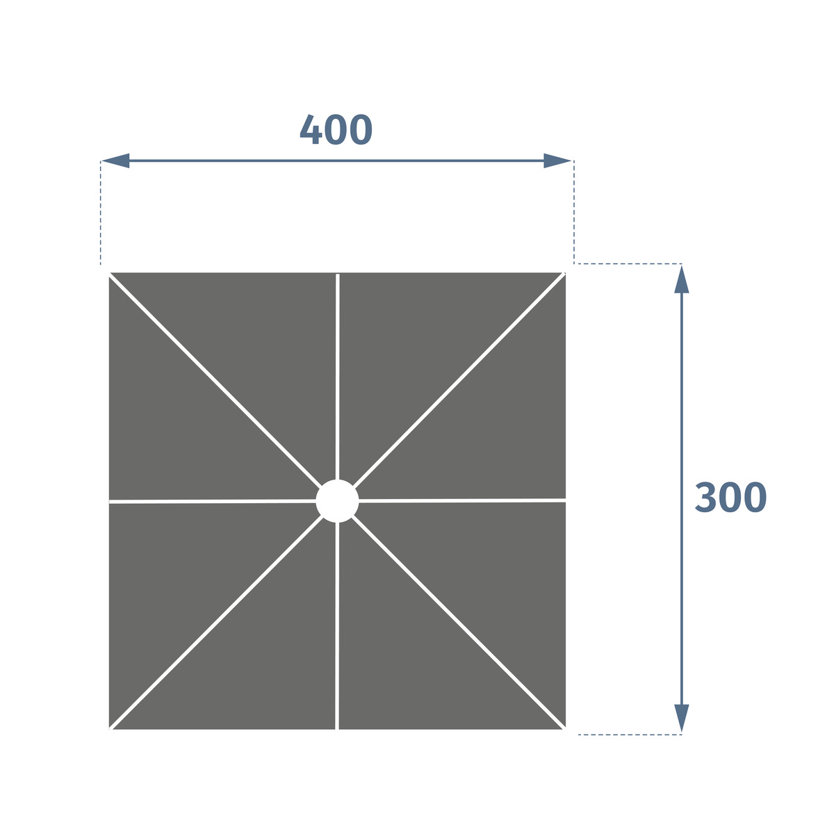 Hesperide Toile De Parasol MELHIA Multi-toile Graphite
