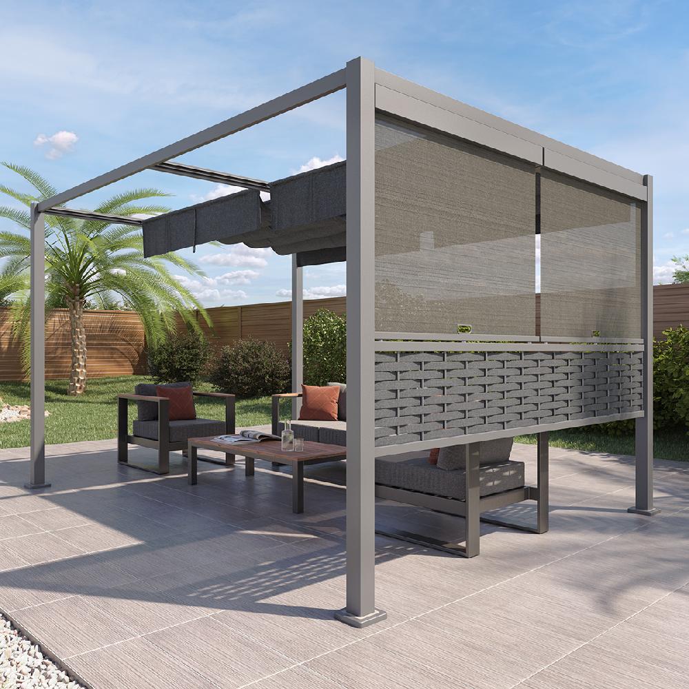 hesperide Tonnelle rectangulaire ZALYA Graphite & Ardoise