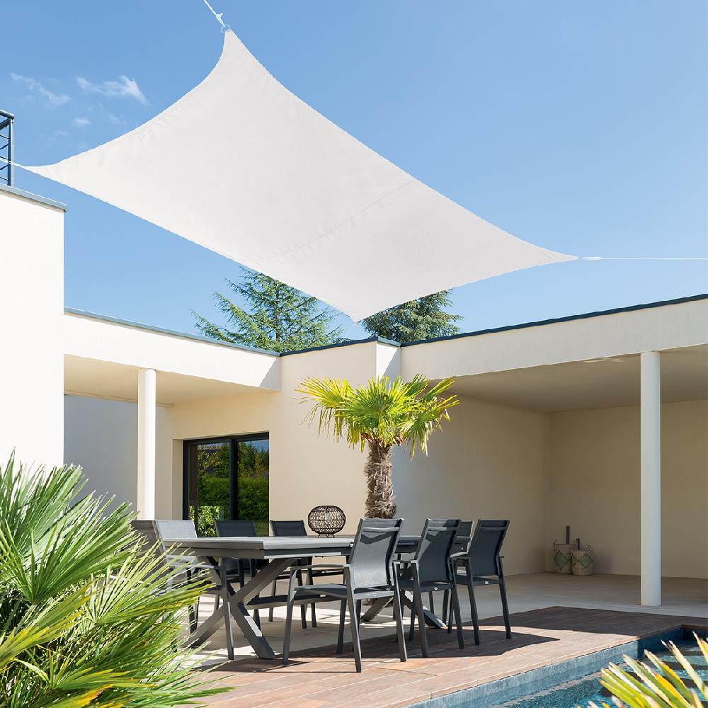 hesperide Voile d'ombrage rectangulaire CURACAO Blanc