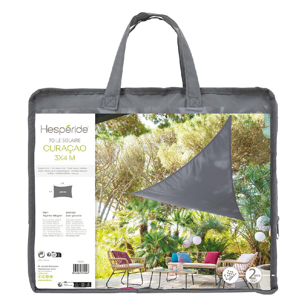 Hesperide Voile D'ombrage Rectangulaire CURACAO Gris