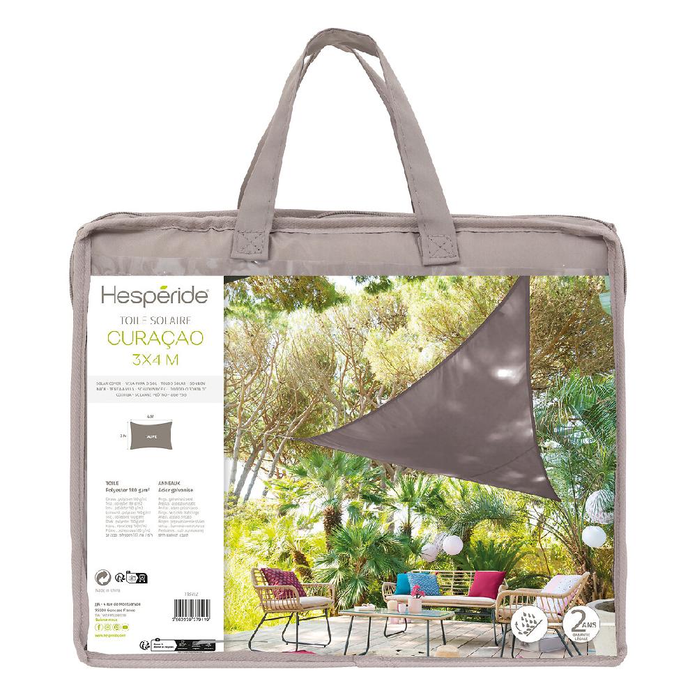 Hesperide Voile D'ombrage Rectangulaire CURACAO Taupe