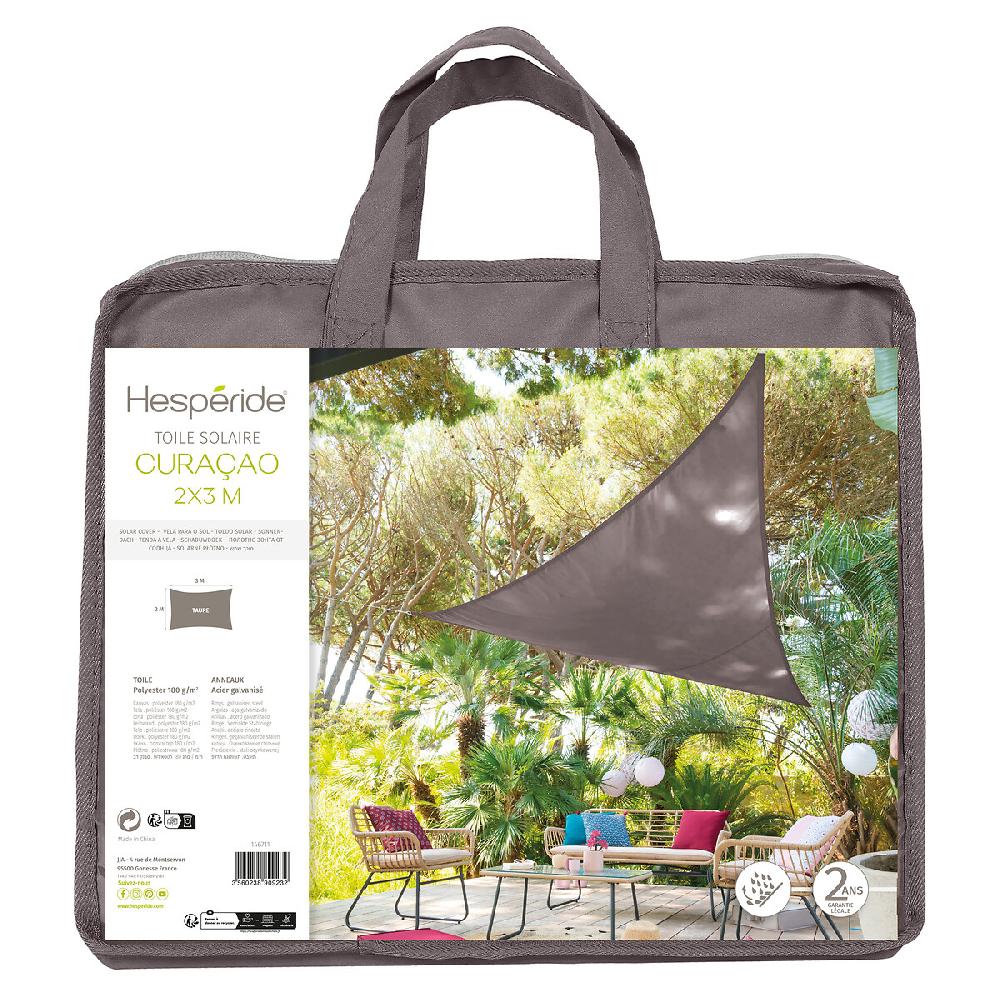Hesperide Voile D'ombrage Rectangulaire CURACAO Taupe