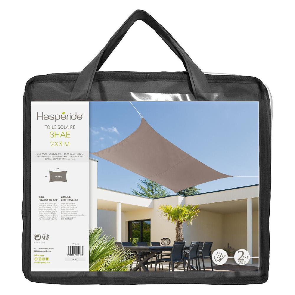 Hesperide Voile D'ombrage Rectangulaire SHAE Noisette
