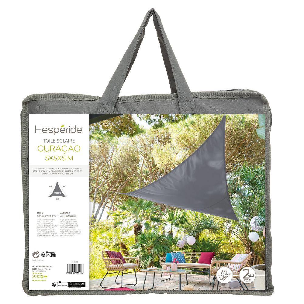 Hesperide Voile D'ombrage Triangulaire CURACAO Ardoise