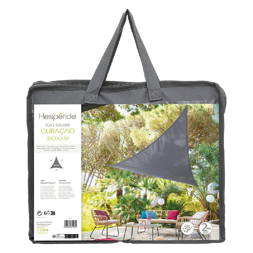 Hesperide Voile D'ombrage Triangulaire CURACAO Gris