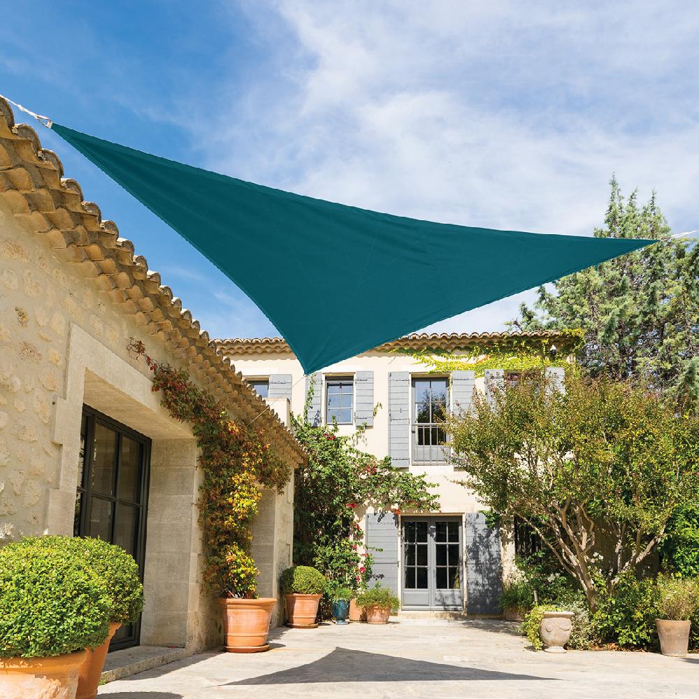 hesperide Voile d'ombrage triangulaire SHAE Bleu canard