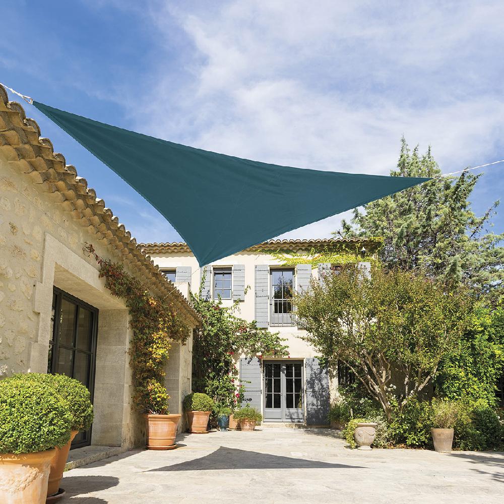 hesperide Voile d'ombrage triangulaire SHAE Bleu canard