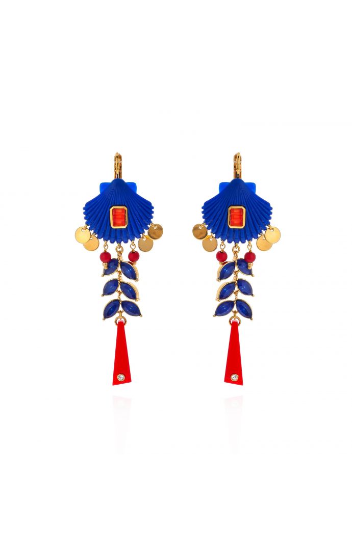 hipanema Boucles d'oreilles Coralie Bleu indigo