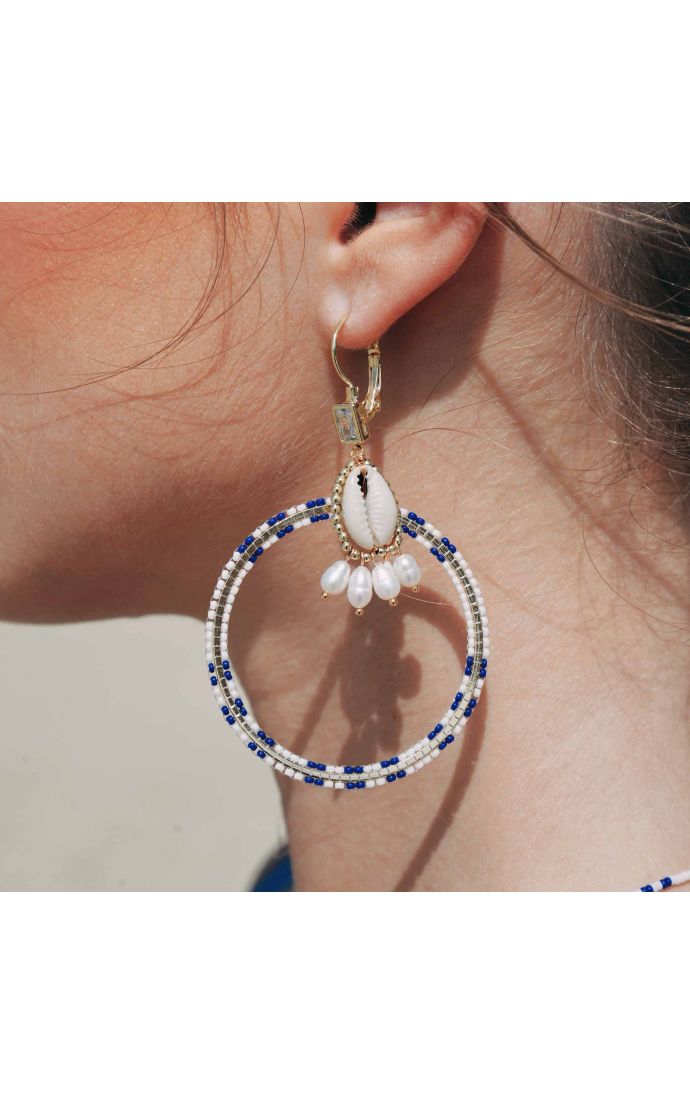 Hipanema Boucles D'oreilles Recif Blanc