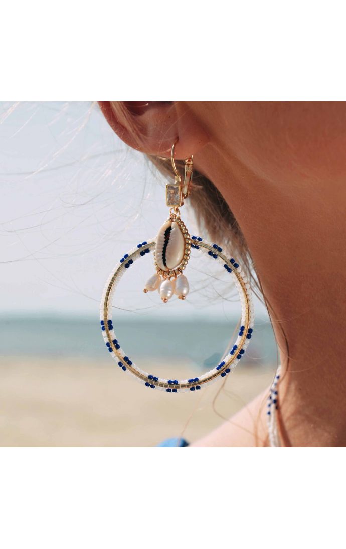 Hipanema Boucles D'oreilles Recif Blanc