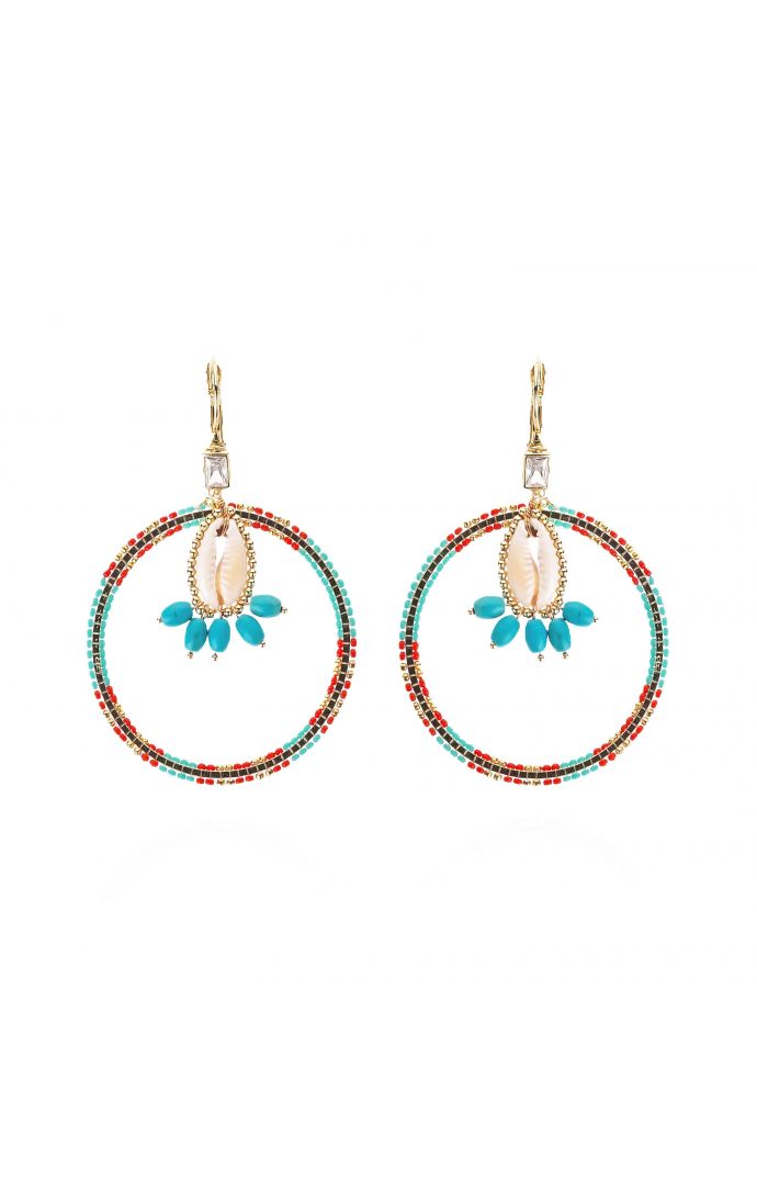 hipanema Boucles d'oreilles Recif Turquoise