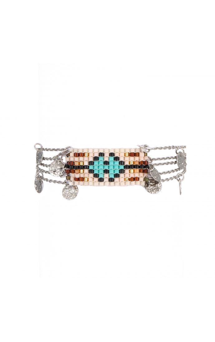 hipanema Bracelet Hatchee Argenté