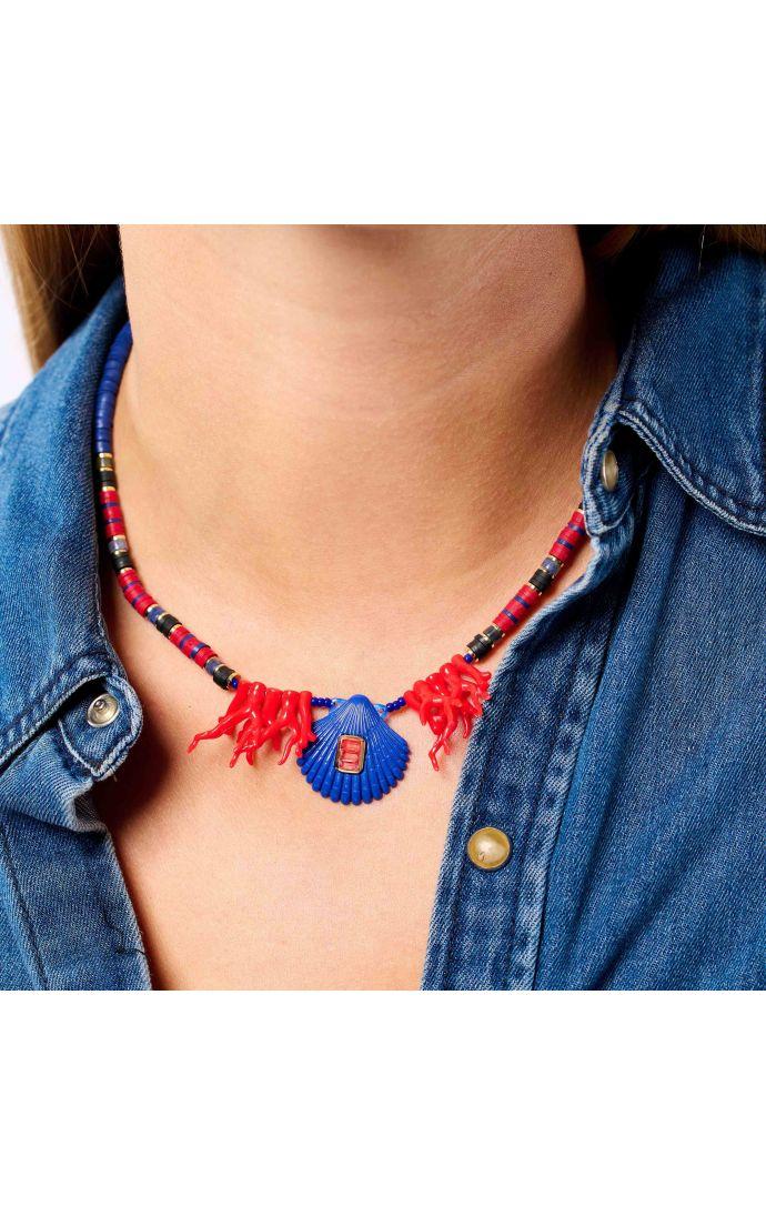 Hipanema Collier Dorie Bleu Indigo