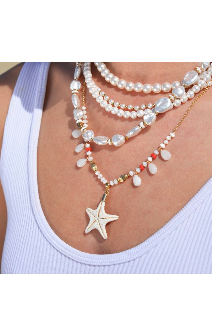 hipanema Collier Odyssee Blanc