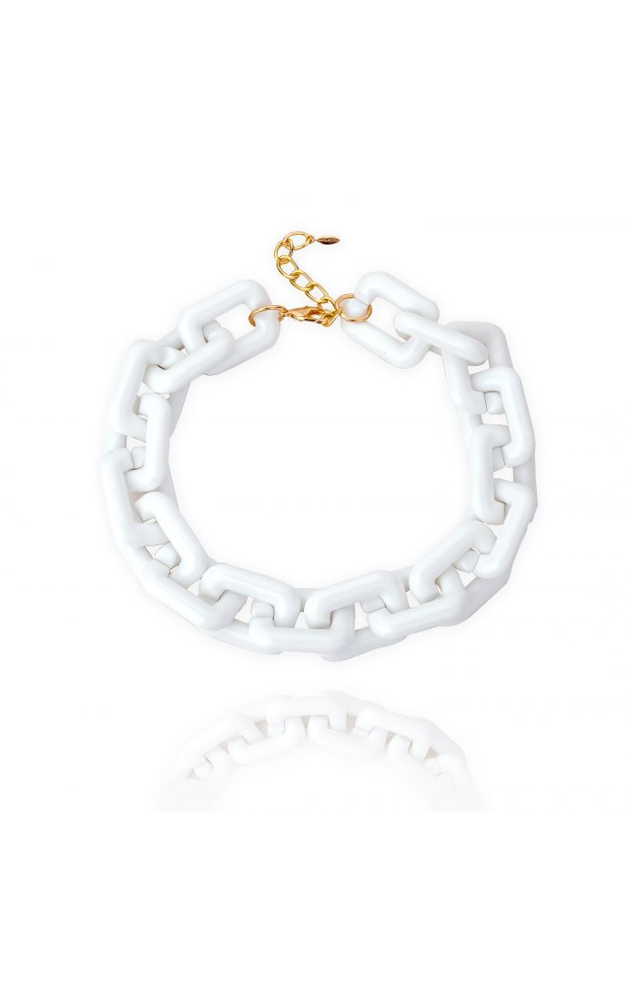 hipanema Collier Rhymes Blanc