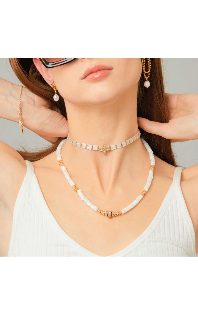 Hipanema Collier Sharky Blanc