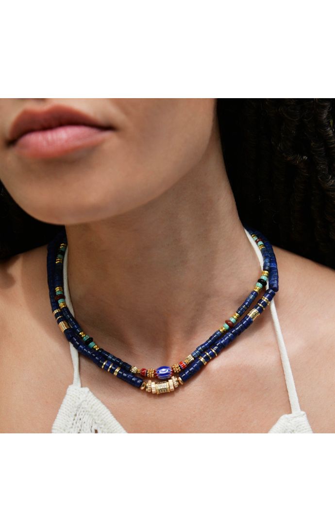 Hipanema Collier Twinsy Bleu Klein