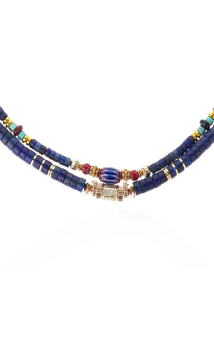 Hipanema Collier Twinsy Bleu Klein
