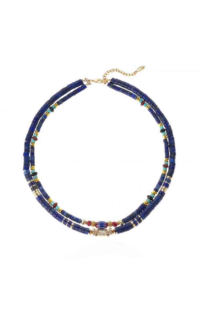hipanema Collier Twinsy Bleu Klein