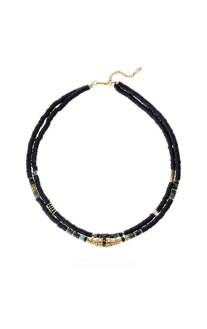 hipanema Collier Twinsy Noir