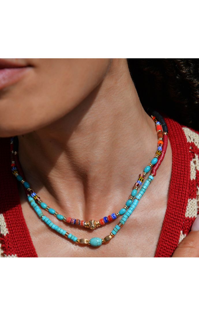 Hipanema Collier Twinsy Rouge