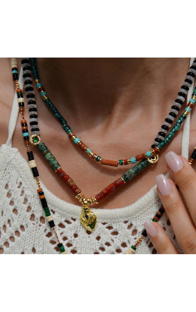 Hipanema Collier Twinsy Terre