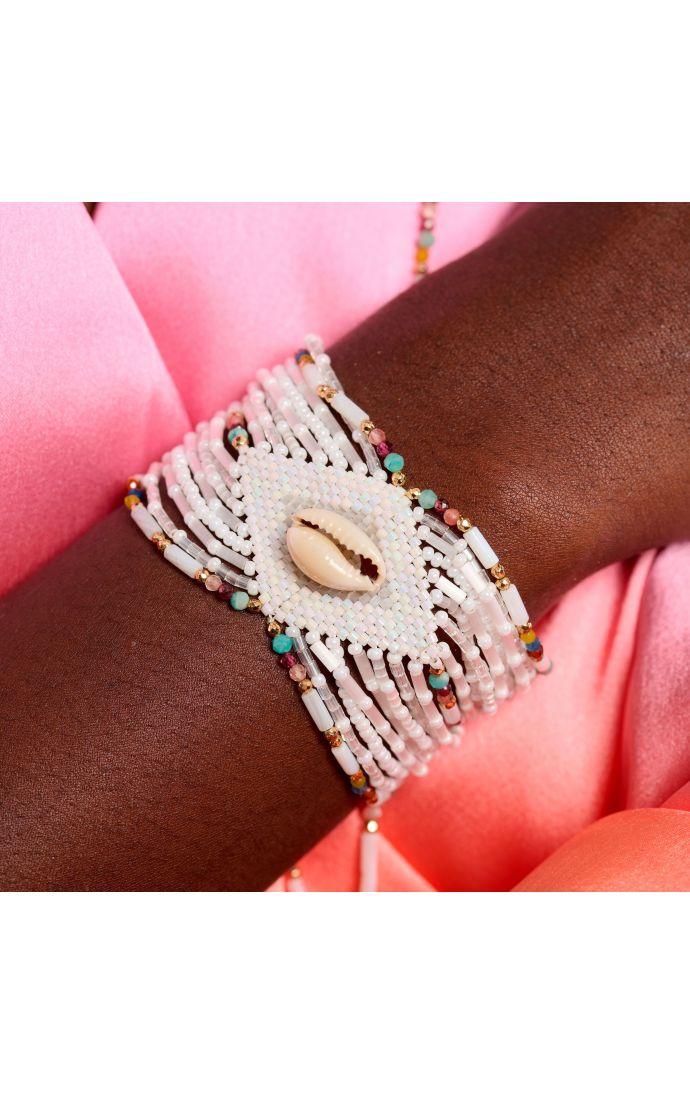 Hipanema Manchette Chokohona Blanc