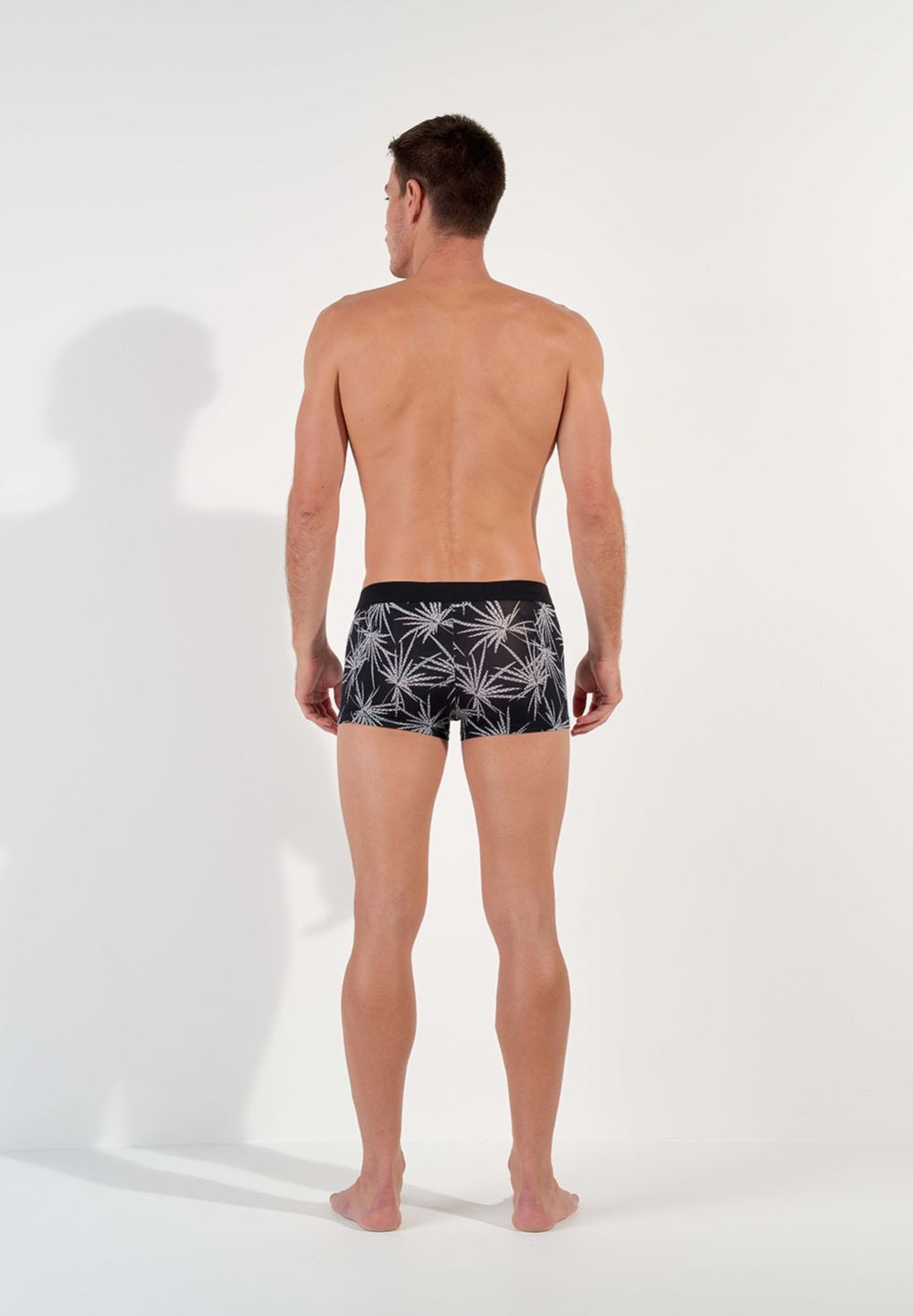 Hom Boxer Court En Couleur Imprimé Noir De La Collection Mode HOM