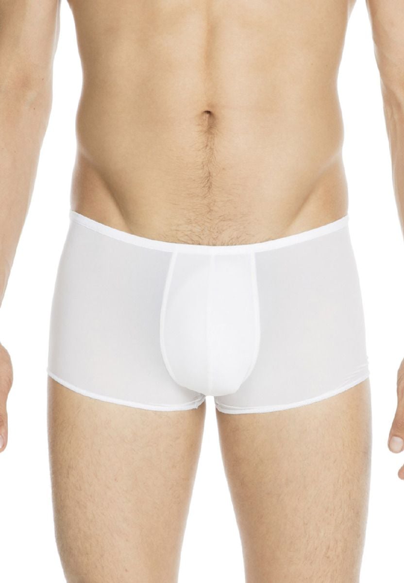 Hom Boxer Court En Couleur White De La HOM Collection Plumes