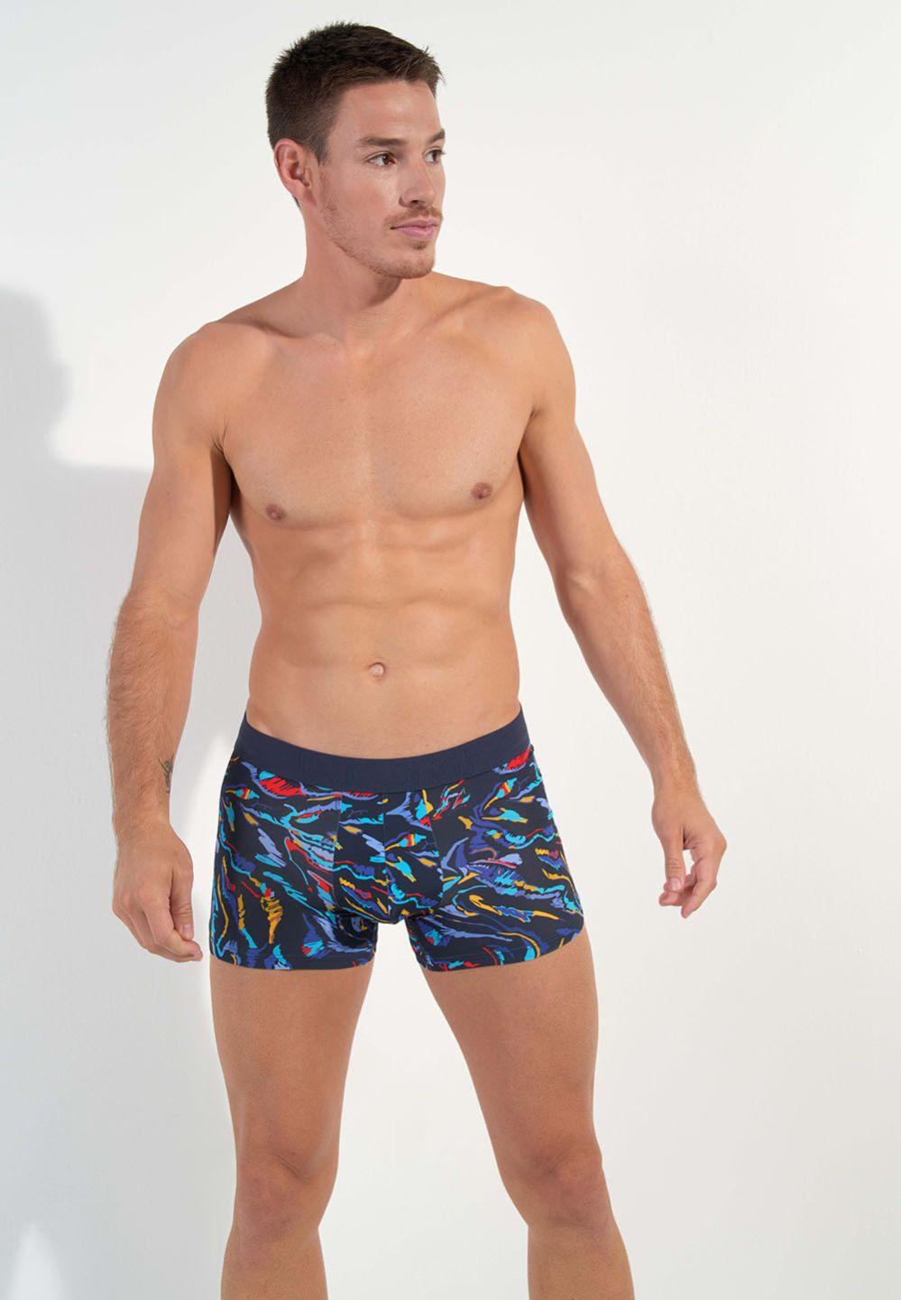 Hom Boxer En Couleur Imprimé Marine De La Collection Mode HOM