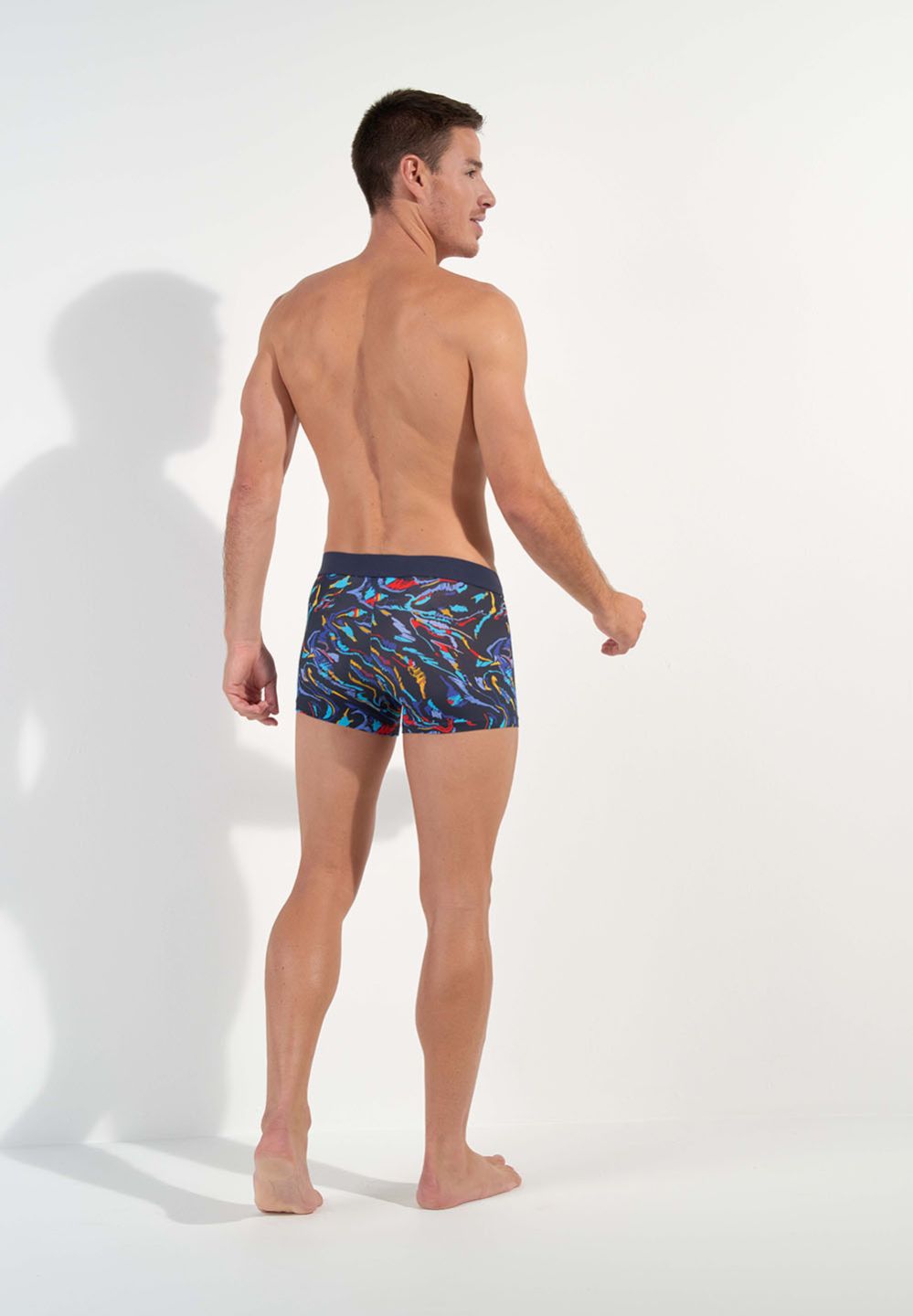 Hom Boxer En Couleur Imprimé Marine De La Collection Mode HOM