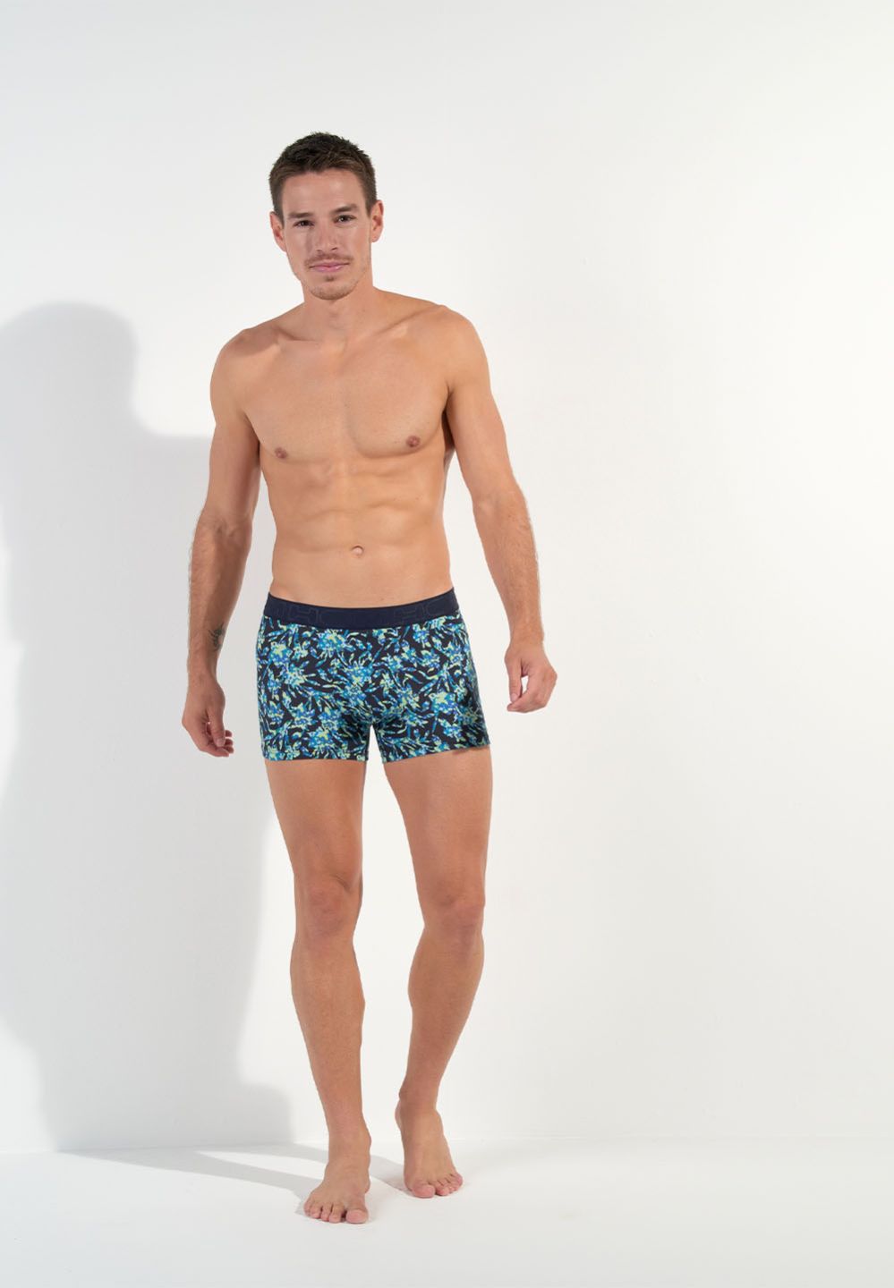 Hom Boxer Pour Homme En Couleur Imprimé Marine De La Collection Mode HOM