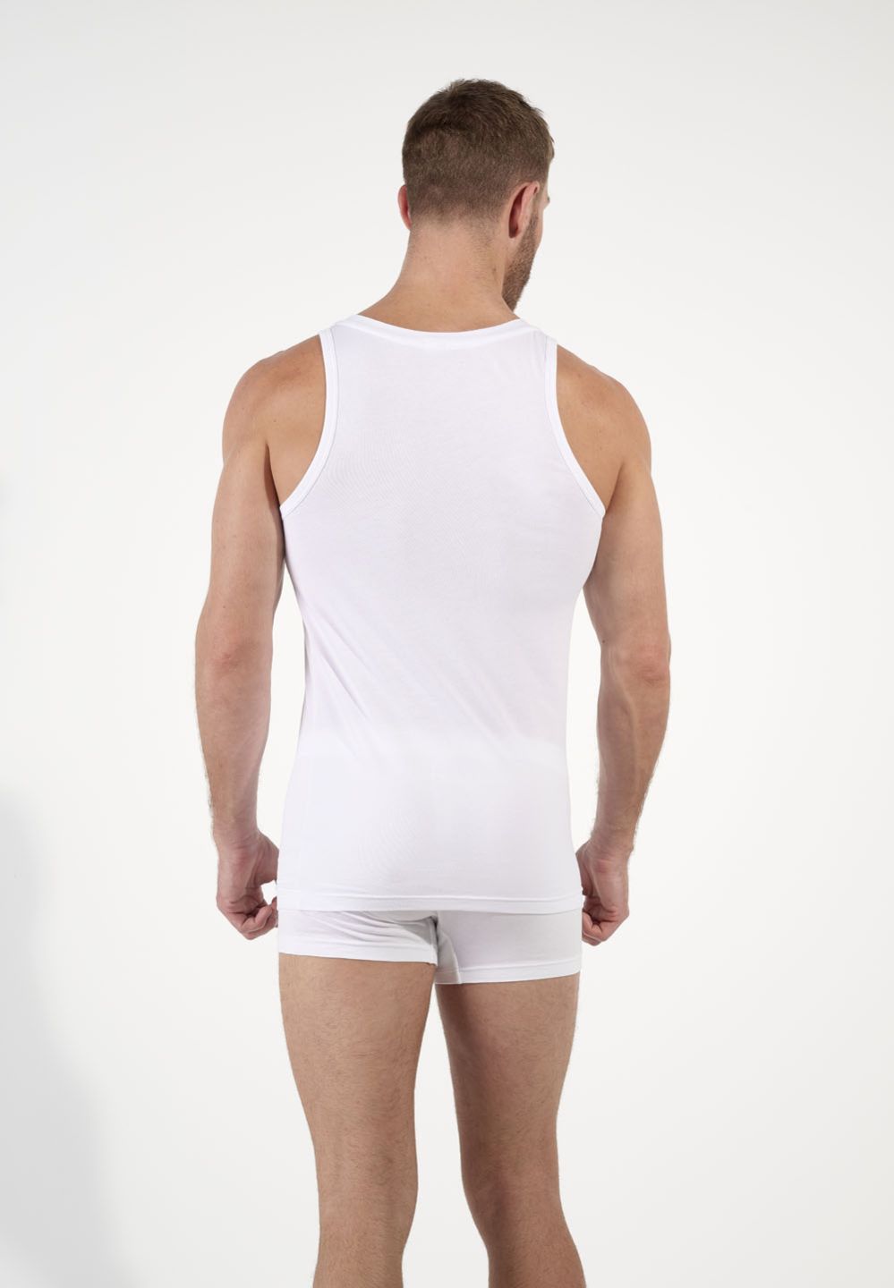 Hom Débardeur En Couleur White De La HOM Collection Supreme Cotton