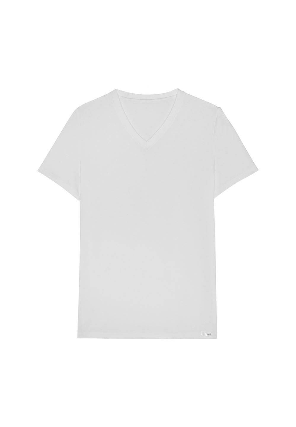 hom HOM T-Shirt col V - Tencel soft
