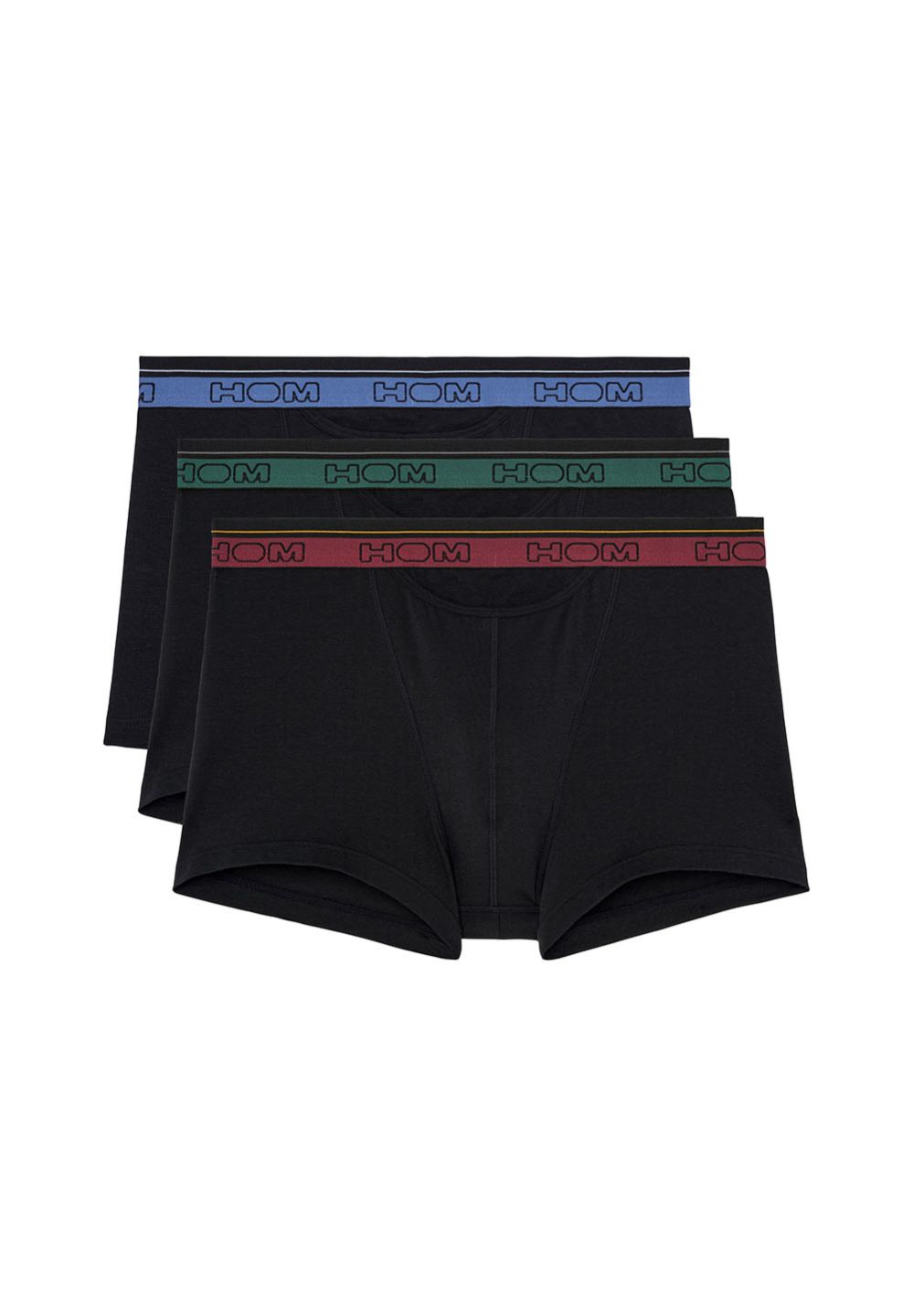hom Lot de 3 boxers HO1 en couleur noir de la collection Basic HOM hom Lot de 3 boxers HO1 en couleur noir de la collection Basic HOM