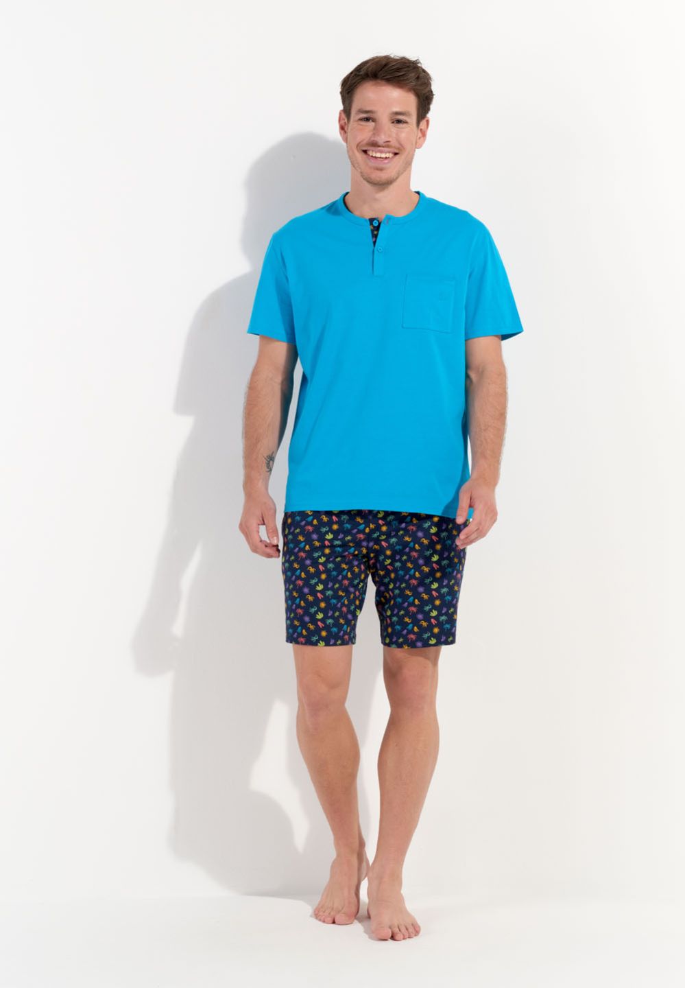 Hom Pyjama D'été En Coton CALIFORNIA - HOM Pyjama Long Pour Homme