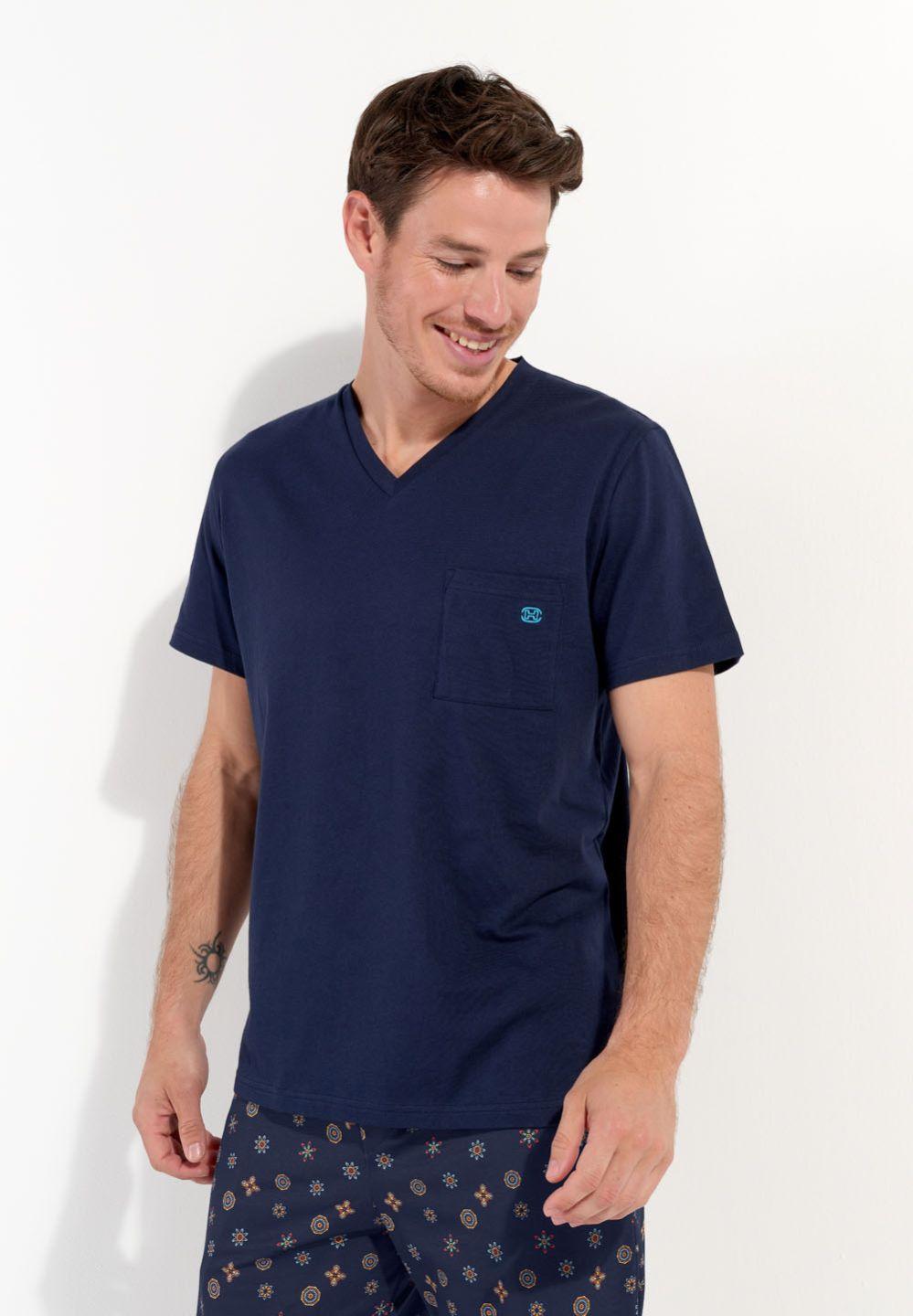 Hom Pyjama D'été En Coton Et Modal MANDALA - HOM Pyjama Court Pour Homme