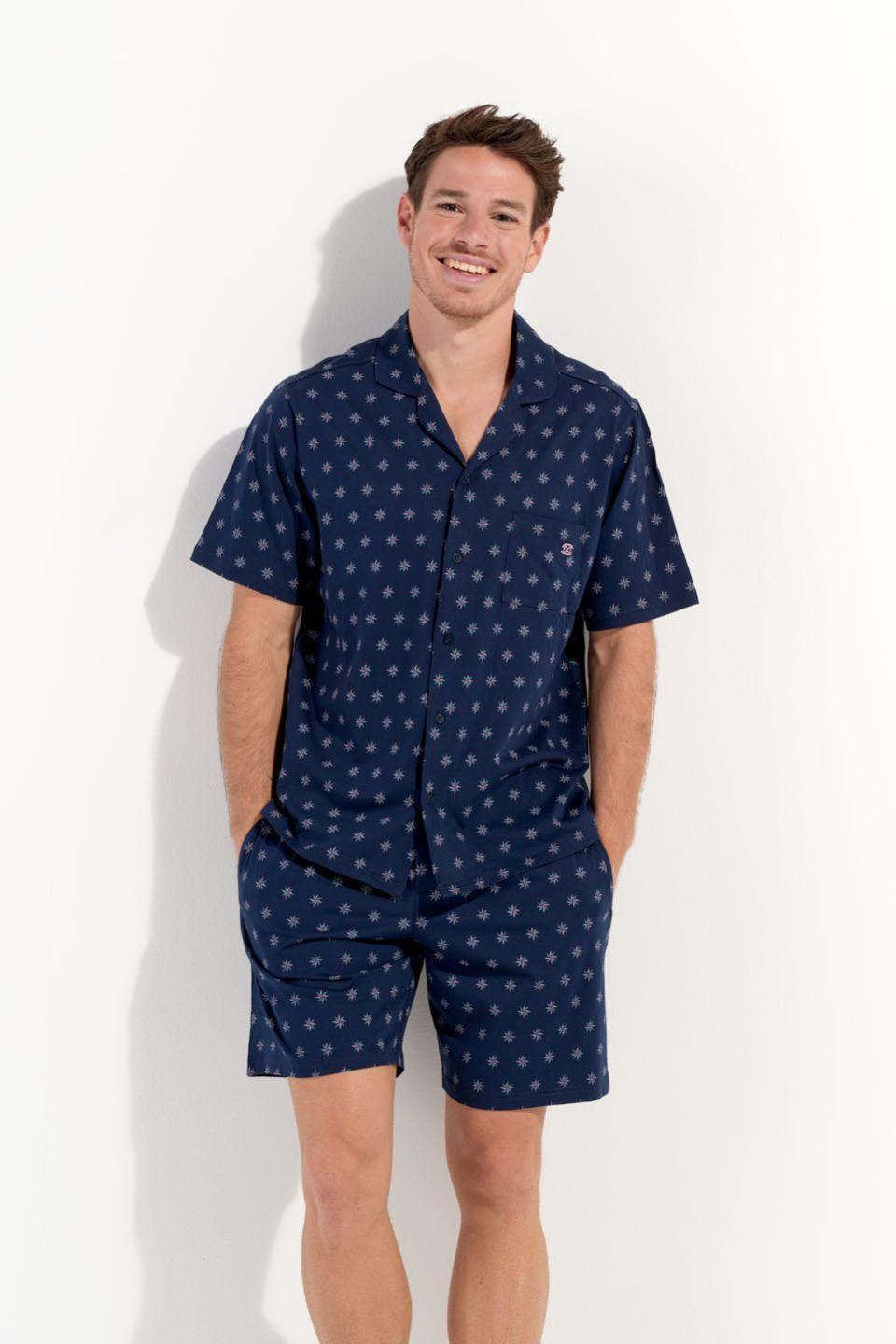 Hom Pyjama D'été En Coton INDIO - HOM Pyjama Court Pour Homme
