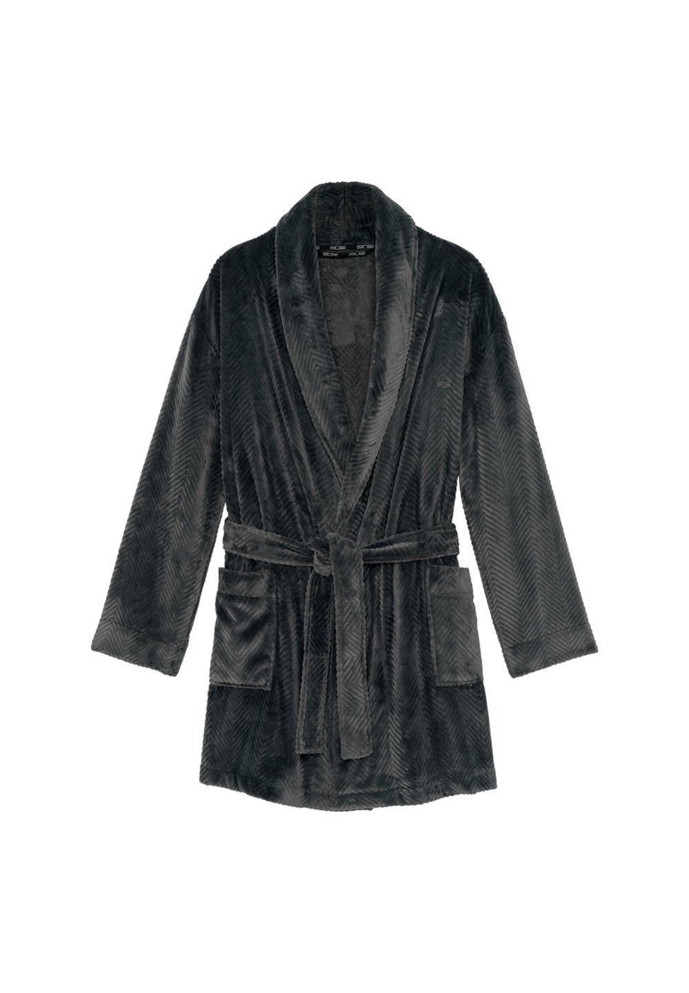 Hom Robe De Chambre Courte En Couleur Gris De La Collection Mode HOM