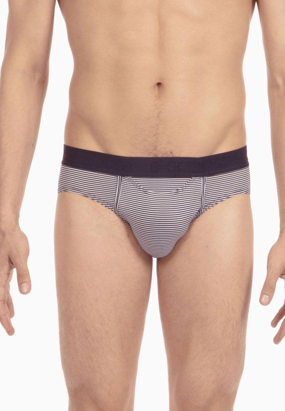 Hom Slip En Couleur Navy De La HOM Collection Simon