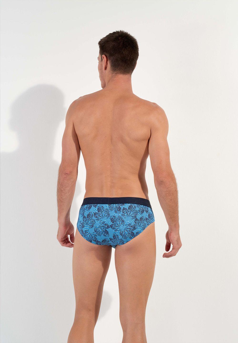 Hom Slip Für Herren In Blau Bedruckter Farbe Aus Der HOM Modekollektion