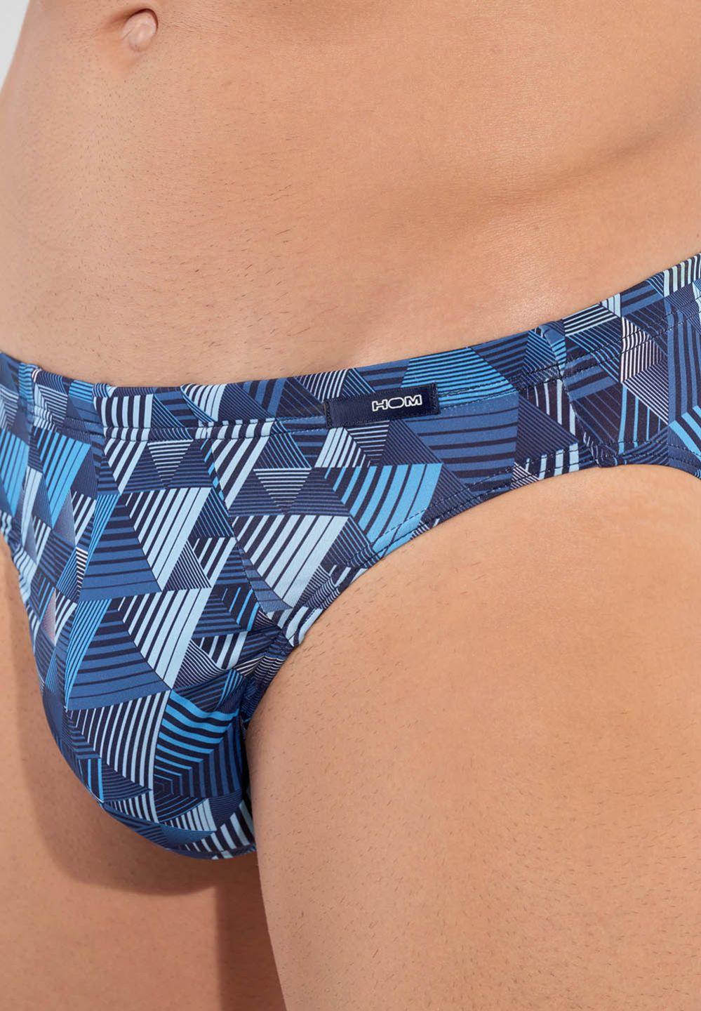 Hom Slip Micro Confort En Couleur Imrpimé Bleu De La Collection Mode HOM