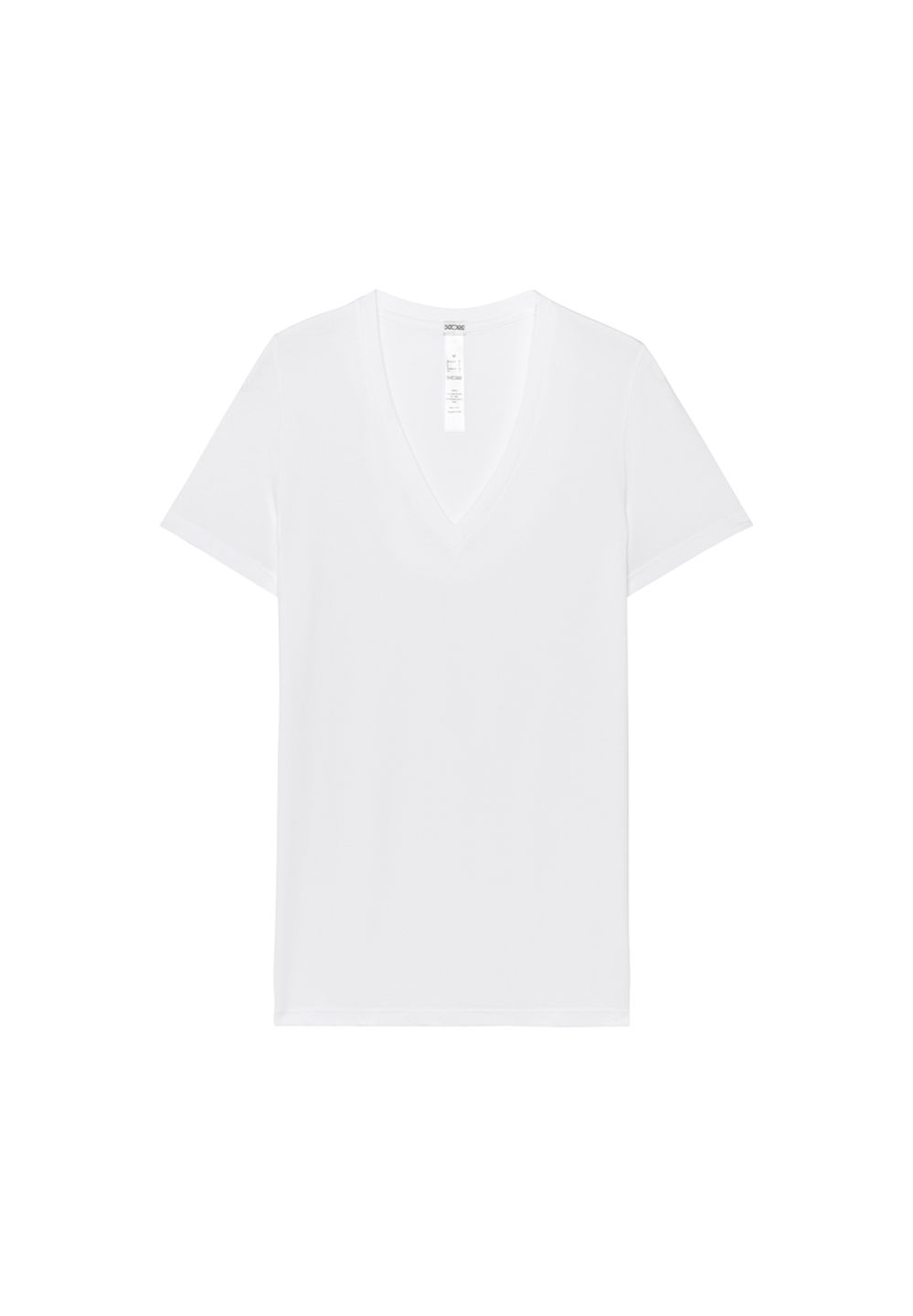Hom T-shirt Col V En Couleur White De La HOM Collection Supreme Cotton