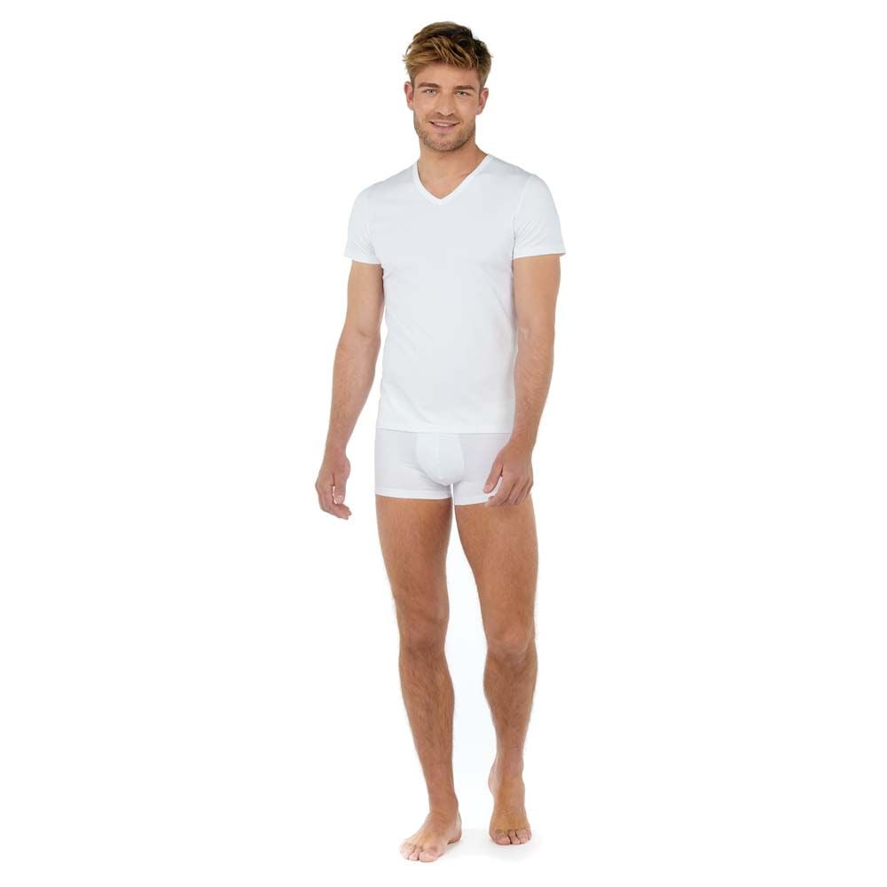 Hom T-shirt Col V En Couleur White De La HOM Collection Classic