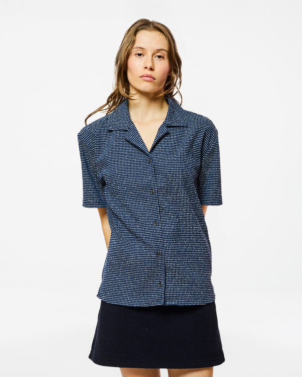 homecore CHEMISE AWA CACTUS NAVY-WHITE