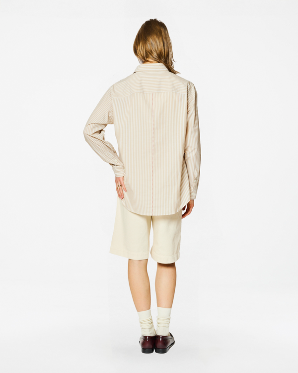 Homecore CHEMISE BOYFRIEND DAISY WHITE STRIPES