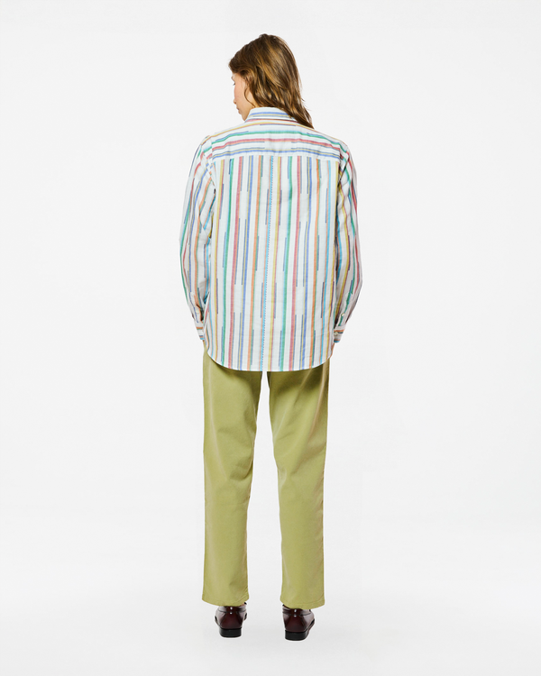 Homecore CHEMISE BOYFRIEND RAINBOW MULTI WHITE