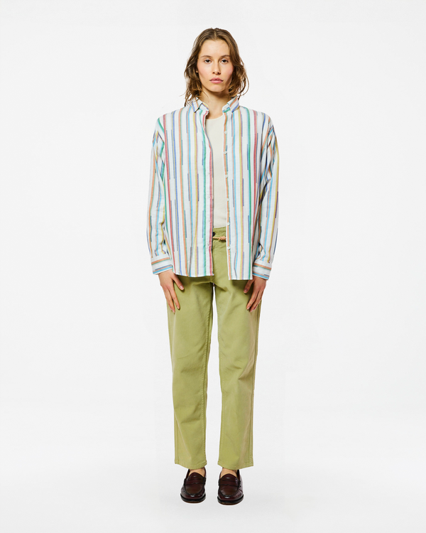 Homecore CHEMISE BOYFRIEND RAINBOW MULTI WHITE